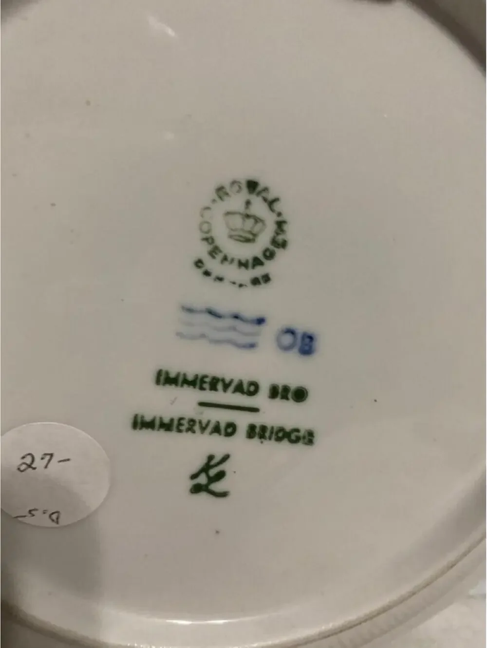 Royal Copenhagen Christmas Plate 1977 Porcelain Original hansen Denmark